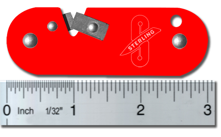 East to use Sterling pocket Sharpener made from Tungsten Carbide and Aircraft Aluminum